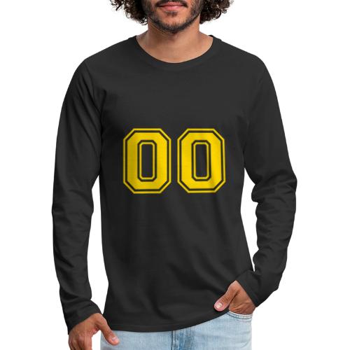 Number 00 in a classic athletic collegiate font - Men's Premium Long Sleeve T-Shirt