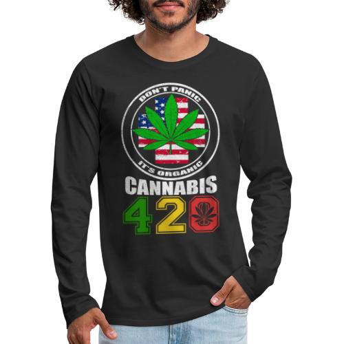 Side Splitting 420 My Medical Weed Marijuana - Men's Premium Long Sleeve T-Shirt