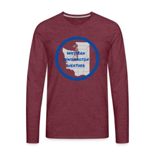 Western Washington Weather Logo - Men's Premium Long Sleeve T-Shirt