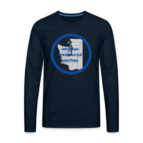 Western Washington Weather Logo - Men's Premium Long Sleeve T-Shirt