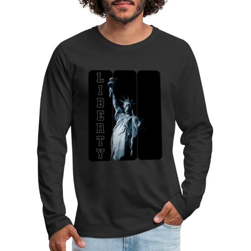 USA: Vertical Liberty - Men's Premium Long Sleeve T-Shirt