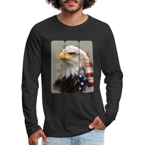 USA: Eagle of the Free - Men's Premium Long Sleeve T-Shirt