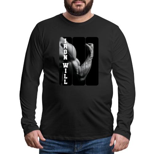 Bodybuilding: Iron Will - Men's Premium Long Sleeve T-Shirt