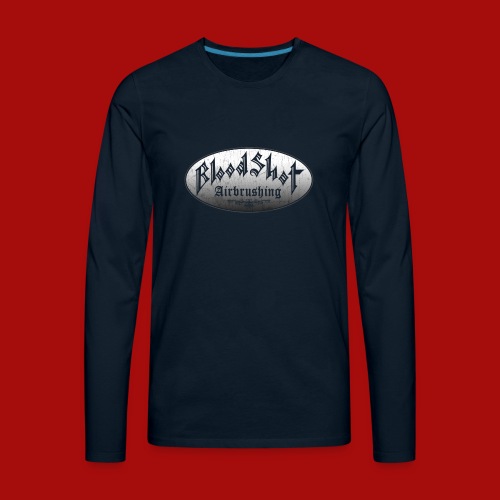 BloodShot Airbrushing Logo - Men's Premium Long Sleeve T-Shirt