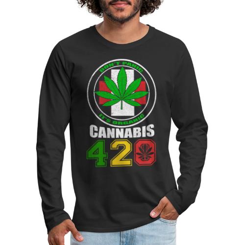 Lighthearted 420 Organic Ganja Weed Marijuana Desi - Men's Premium Long Sleeve T-Shirt