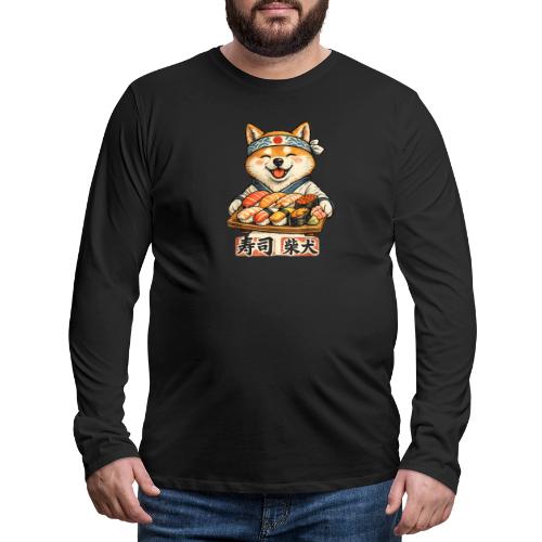 Funny Shiba Inu Sushi Kawaii Dog Tee - Men's Premium Long Sleeve T-Shirt