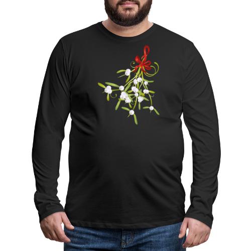 Mistletoe with red ribbon - Men's Premium Long Sleeve T-Shirt