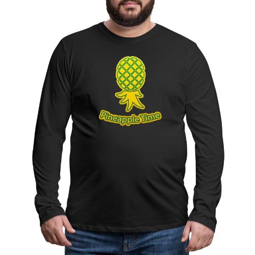 Swingers - Pineapple Time - Transparent Background - Men's Premium Long Sleeve T-Shirt