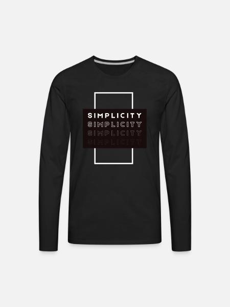 simplicity - Men's Premium Long Sleeve T-Shirt - black
