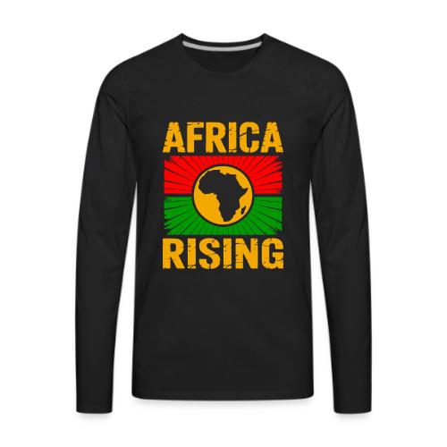 Africa Rising Vintage Continent Unity Design - Men's Premium Long Sleeve T-Shirt