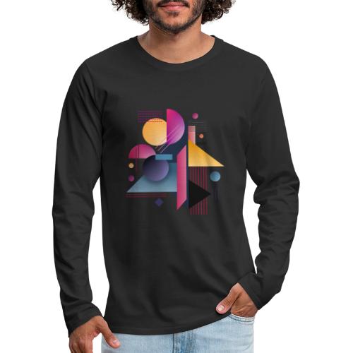 Color Pulse Geometry - Men's Premium Long Sleeve T-Shirt