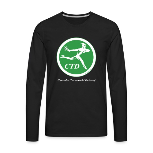Cannabis Transworld Delivery - Green-White - Men's Premium Long Sleeve T-Shirt