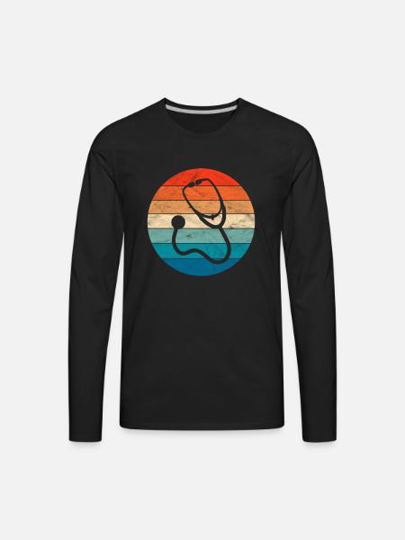 Stethoscope - Men's Premium Long Sleeve T-Shirt - black