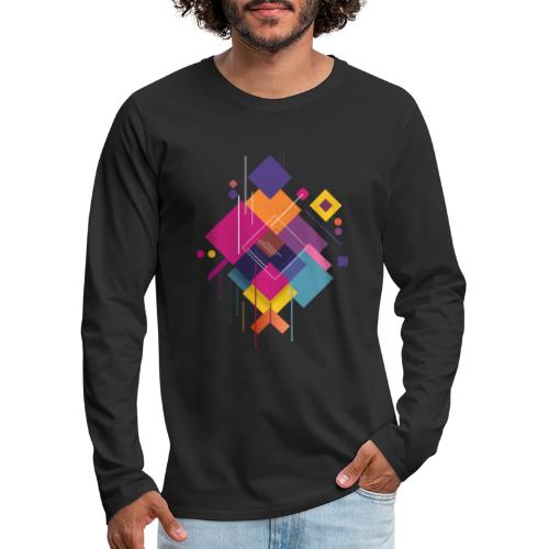 Vibrant Geometry - Men's Premium Long Sleeve T-Shirt