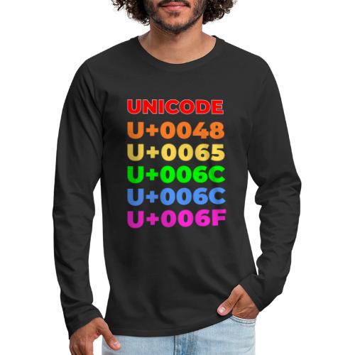 Hello, in unicode - Men's Premium Long Sleeve T-Shirt