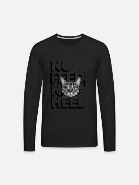 No feed no heed 3 - Men's Premium Long Sleeve T-Shirt - black