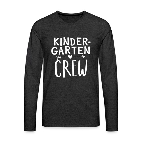 Kindergarten Crew Heart Arrow Teacher T-Shirts - Men's Premium Long Sleeve T-Shirt