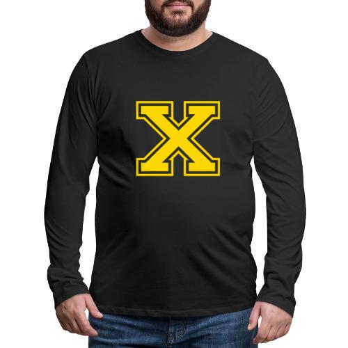 Letter X – Capital Athletic Alphabet Monogram - Men's Premium Long Sleeve T-Shirt