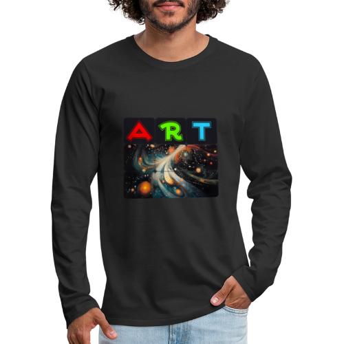 Swirls of Colorful Art - Men's Premium Long Sleeve T-Shirt