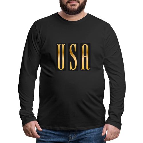 USA Gold Monolith - Men's Premium Long Sleeve T-Shirt