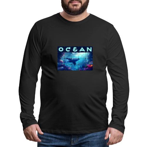 Ocean: Whale’s Path - Men's Premium Long Sleeve T-Shirt
