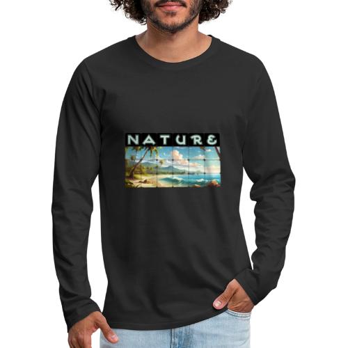 Nature: Sun-Kissed Shore - Men's Premium Long Sleeve T-Shirt