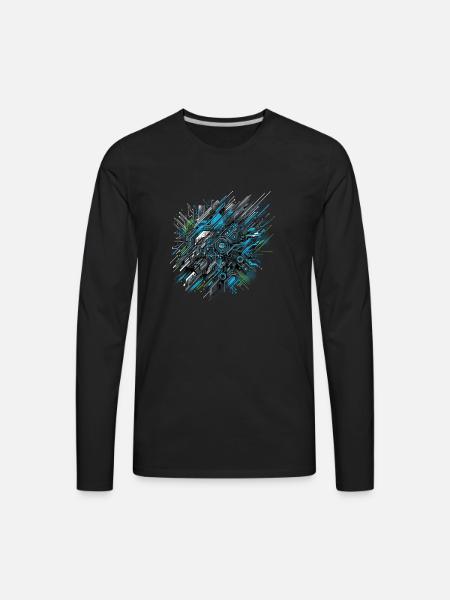 Neural Network Velocity - Men's Premium Long Sleeve T-Shirt - black