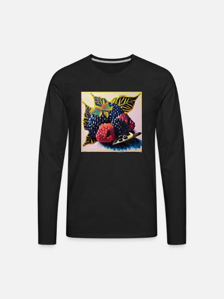 Berries - Men's Premium Long Sleeve T-Shirt - black