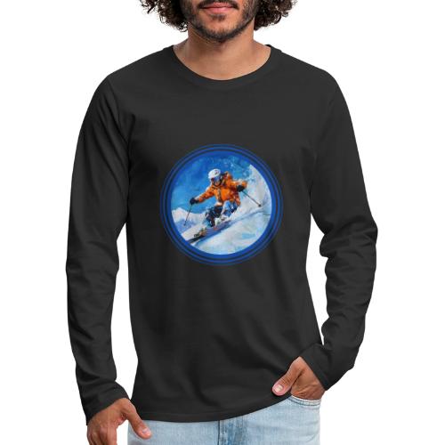 Skiing: On the Edge - Men's Premium Long Sleeve T-Shirt