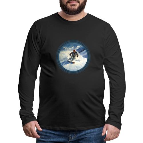 Skiing Power Moves - Men's Premium Long Sleeve T-Shirt