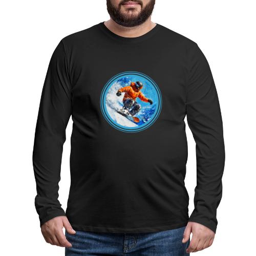 Snowboarding Motion - Men's Premium Long Sleeve T-Shirt