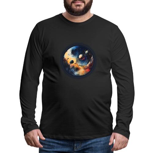 Chaotic Color Planets - Men's Premium Long Sleeve T-Shirt