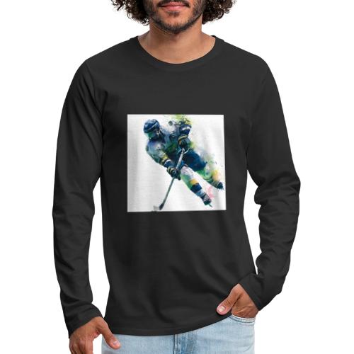 Hockey: Frozen Motion - Men's Premium Long Sleeve T-Shirt