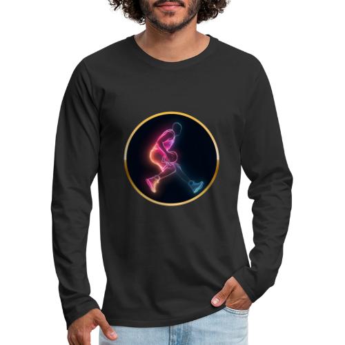 Basketball: Golden Court Glow - Men's Premium Long Sleeve T-Shirt