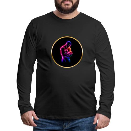 Boxing: Neon Power Guard - Men's Premium Long Sleeve T-Shirt