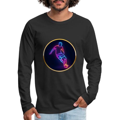 Soccer: Neon Golden Goal - Men's Premium Long Sleeve T-Shirt
