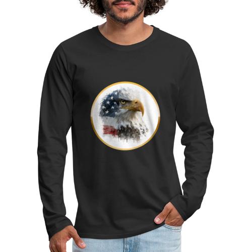USA: Patriot Wing Emblem - Men's Premium Long Sleeve T-Shirt