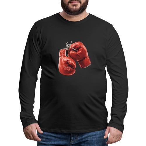 Boxing: Hanging Gloves Icon - Men's Premium Long Sleeve T-Shirt