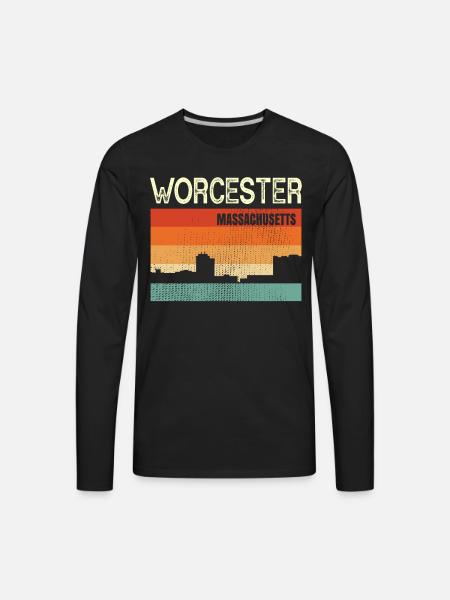 Worcester Massachusetts - Men's Premium Long Sleeve T-Shirt - black
