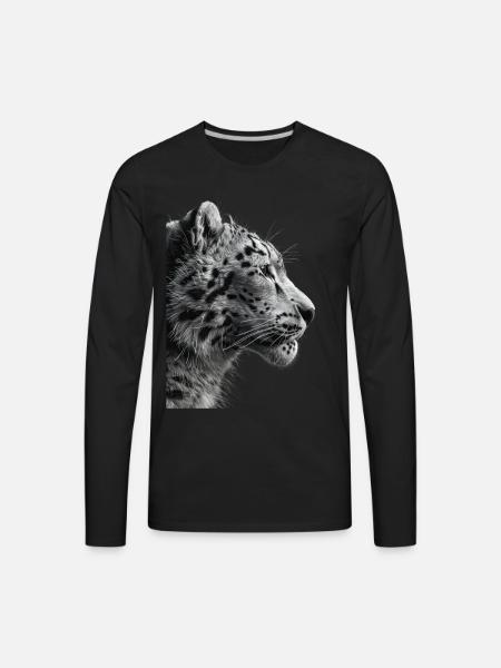 Snow Leopard - Men's Premium Long Sleeve T-Shirt - black