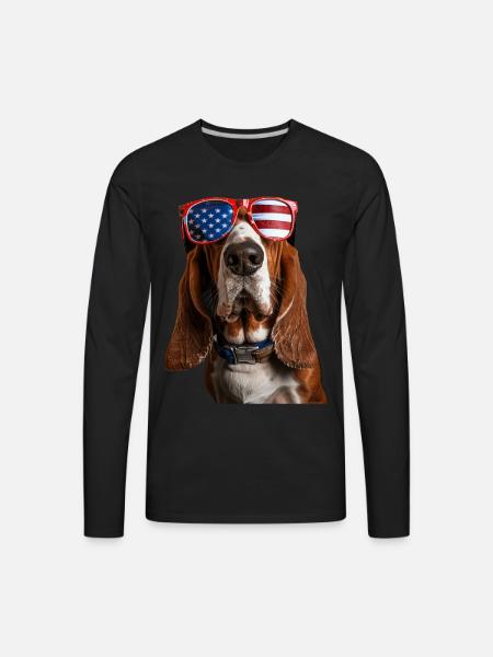 Basset Hound - Men's Premium Long Sleeve T-Shirt - black