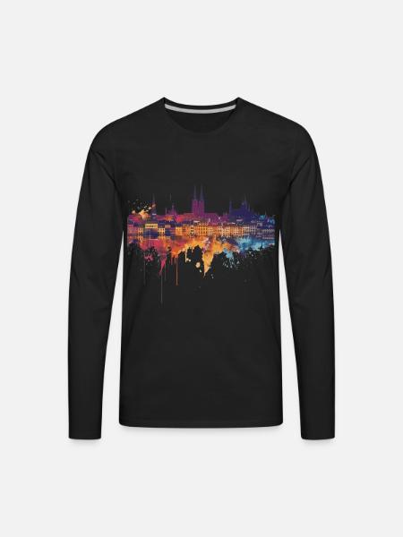 Bordeaux - Men's Premium Long Sleeve T-Shirt - black