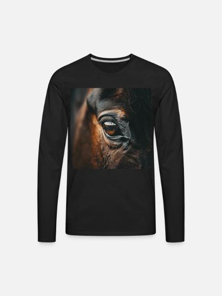 Horse - Men's Premium Long Sleeve T-Shirt - black