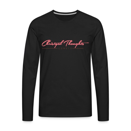 Christyal Thoughts C3N3T31 PEACH - Men's Premium Long Sleeve T-Shirt