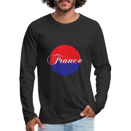 France Tricolore Circle - Men's Premium Long Sleeve T-Shirt