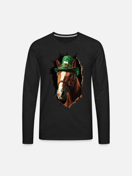 Horse - Men's Premium Long Sleeve T-Shirt - black