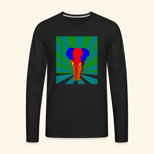 marching elephant colours - Men's Premium Long Sleeve T-Shirt