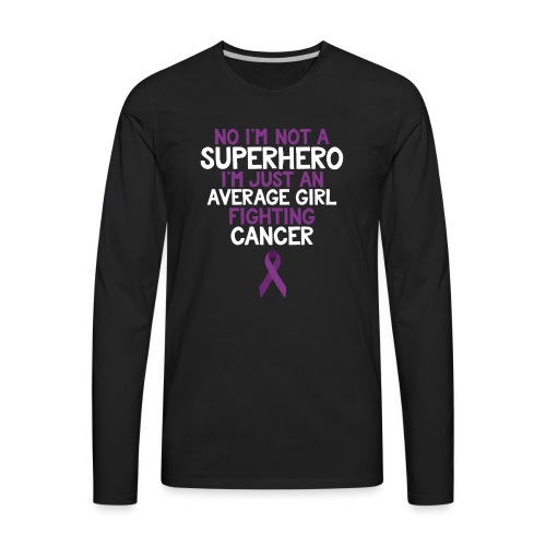 Cancer Fighter Superhero Girl - Men's Premium Long Sleeve T-Shirt