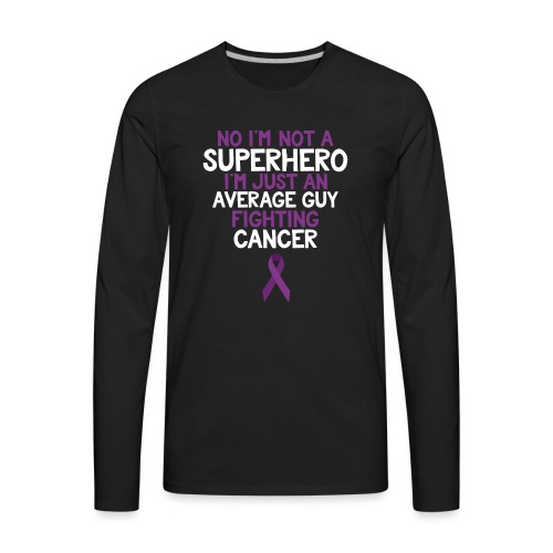 Cancer Superhero Guy Men - Men's Premium Long Sleeve T-Shirt