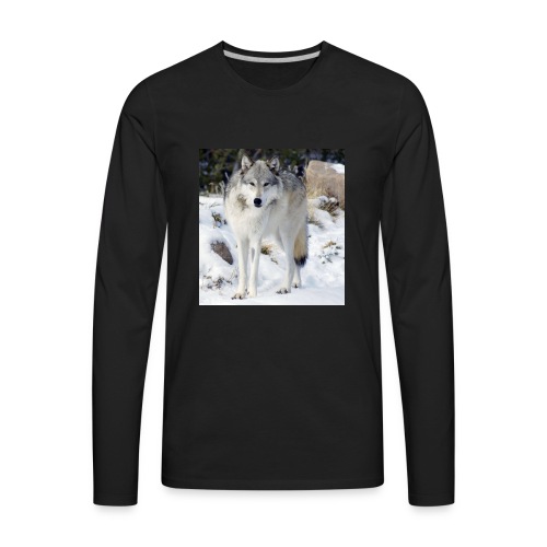 Canis lupus occidentalis - Men's Premium Long Sleeve T-Shirt